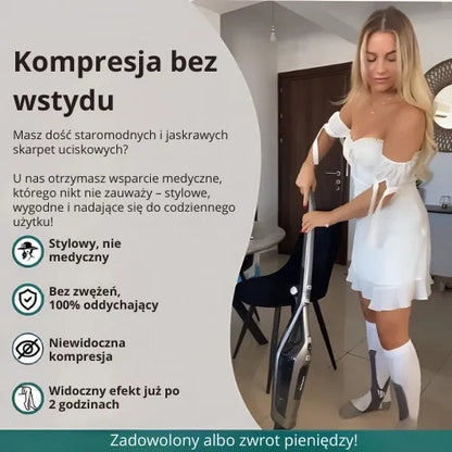 Zenstride® Oddychające skarpetki uciskowe na nogi i stopy bez bólu