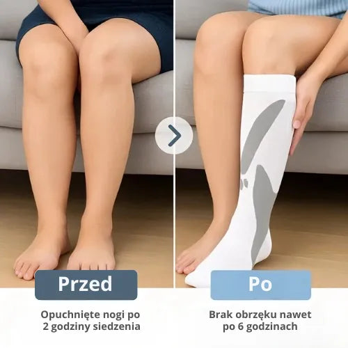 Zenstride® Oddychające skarpetki uciskowe na nogi i stopy bez bólu