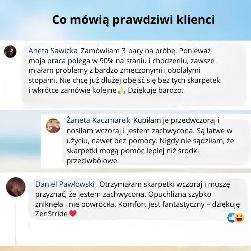 Zenstride® Oddychające skarpetki uciskowe na nogi i stopy bez bólu